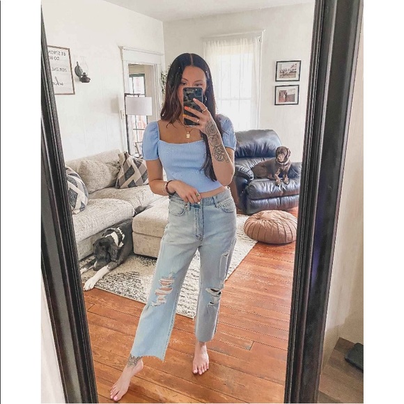 Wild fable super high rise baggy jeans distressed new - Picture 6 of 7